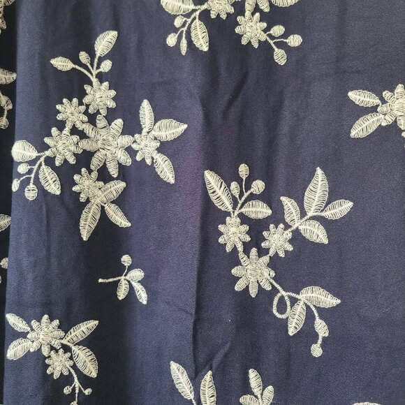 Aeropostale Navy Blue Embroidered Floral Sheath Dress NEW XL Beachy Relaxed $59 - Picture 8 of 8
